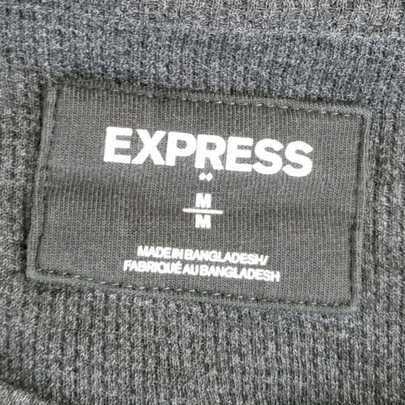 Express Mens Gray Thermal Shirt M - Picture 6 of 6